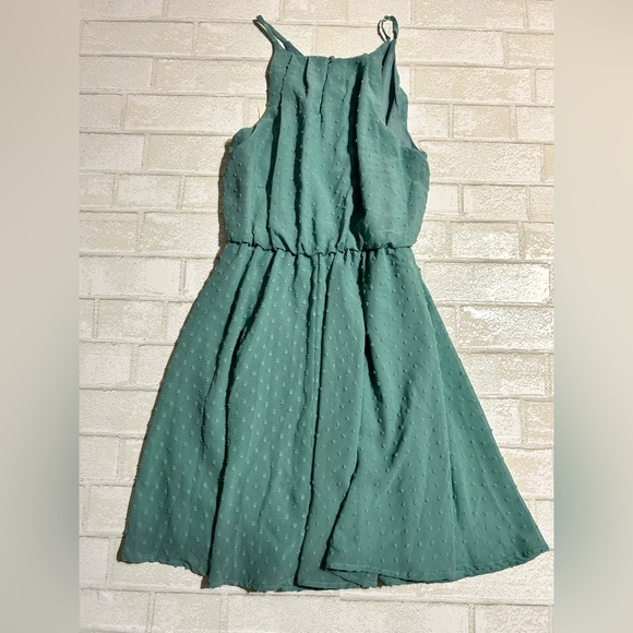 Blue Rain Teal Textured Dress - Picture 3 of 6